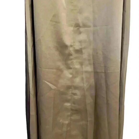 Chani Women's Gold Poly Satin Adj Spaghetti Strap Sun Dress w Silver Triangle Bu - Picture 9 of 14